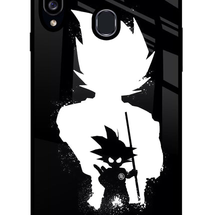 Goku Shadow Samsung A20s Glass Case Back Cover by Casekaro