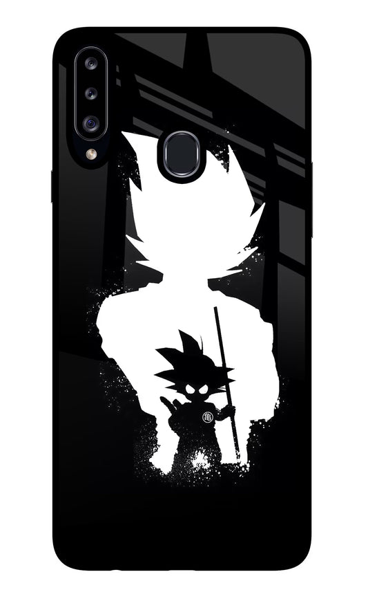 Goku Shadow Samsung A20s Glass Case