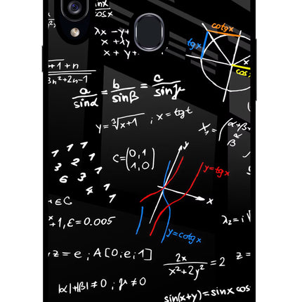 Mathematics Formula Samsung A20s Glass Case Back Cover by Casekaro