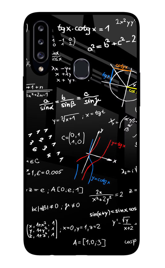 Mathematics Formula Samsung A20s Glass Case