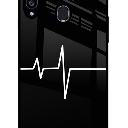 Heart Beats Samsung A20s Glass Case Back Cover by Casekaro