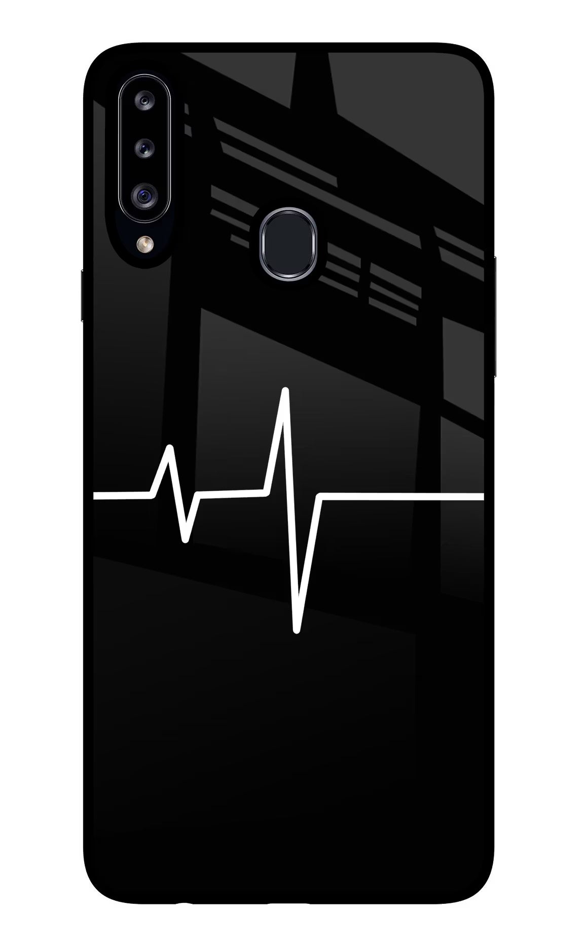 Heart Beats Samsung A20s Glass Case