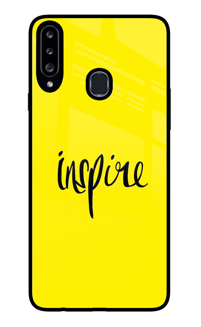 Inspire Samsung A20s Glass Case Back Cover by Casekaro