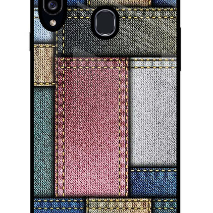 Multicolor Jeans Samsung A20s Glass Case Back Cover by Casekaro