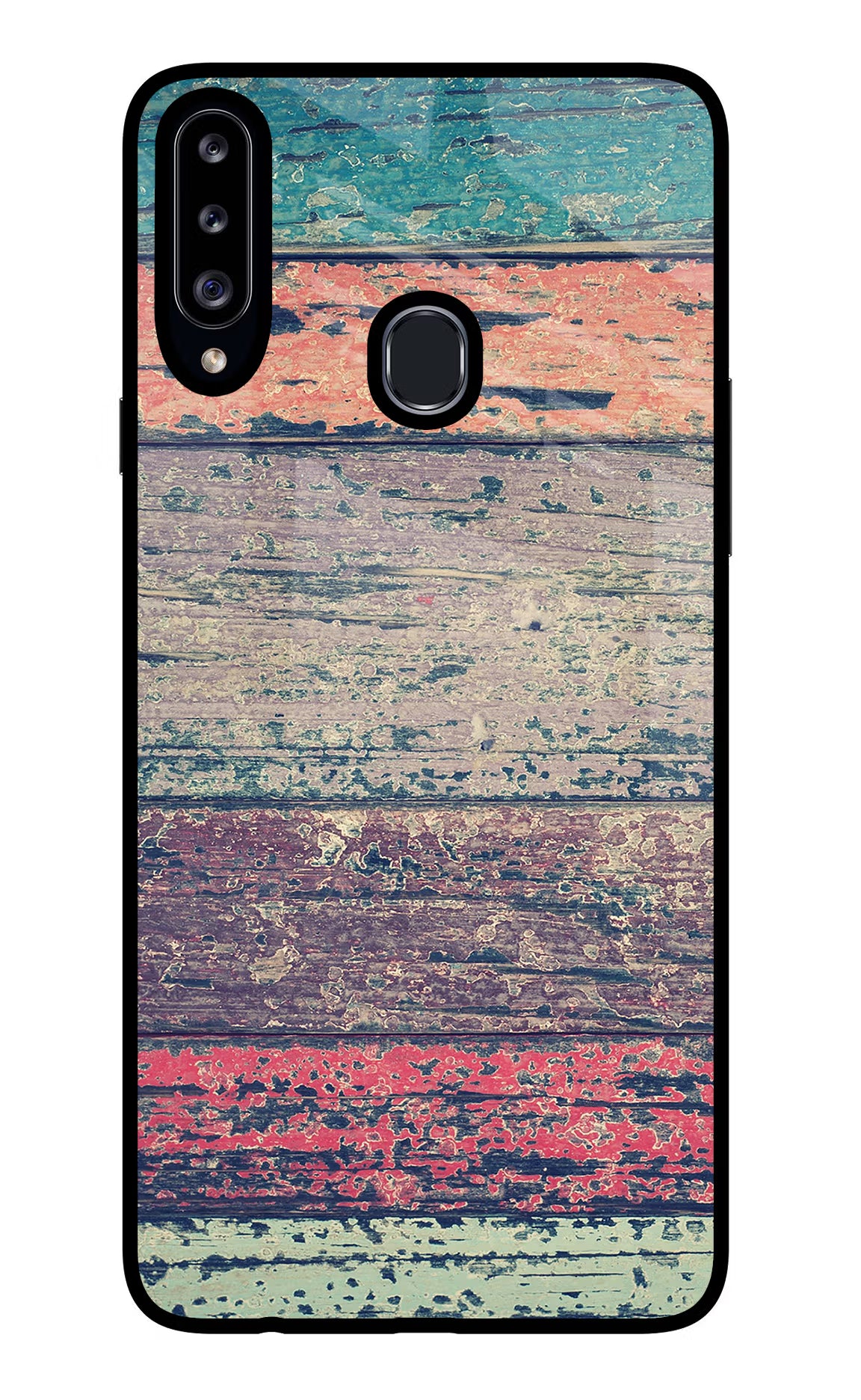 Colourful Wall Samsung A20s Glass Case Back Cover by Casekaro