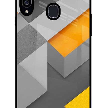 Abstract Samsung A20s Glass Case Back Cover by Casekaro