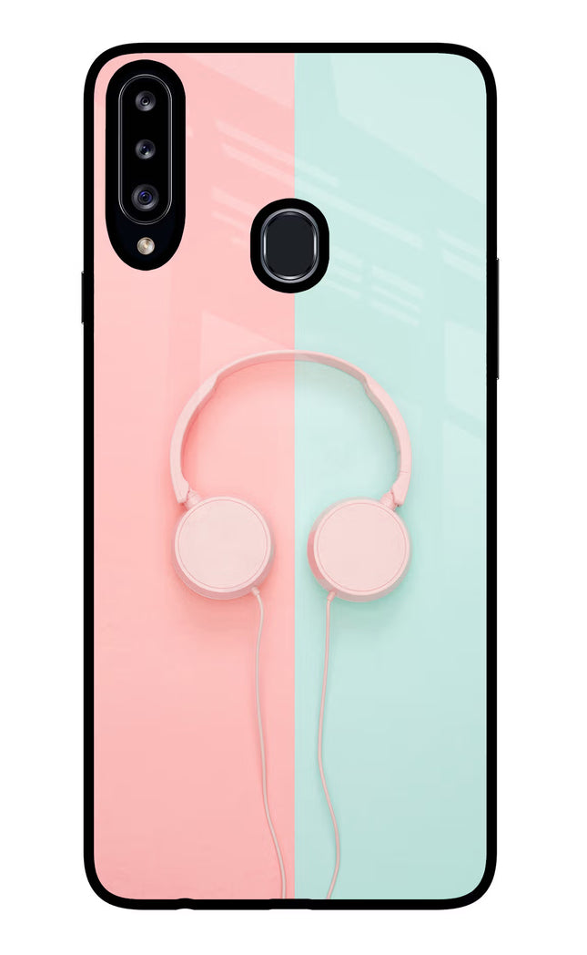 Music Lover Samsung A20s Glass Case Back Cover by Casekaro