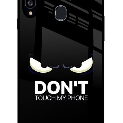 Don'T Touch My Phone Samsung A20s Glass Case Back Cover by Casekaro