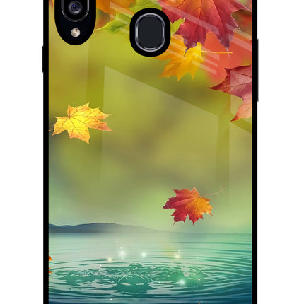 Flowers Samsung A20s Glass Case Back Cover by Casekaro
