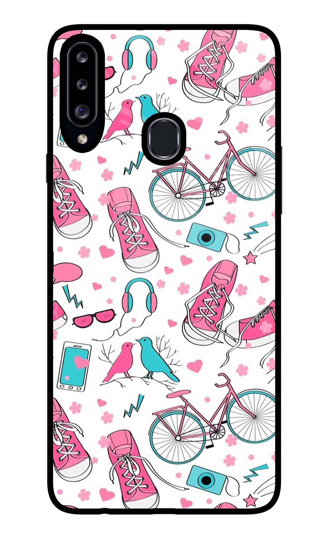 Artwork Samsung A20s Glass Case Back Cover by Casekaro