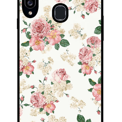 Flowers Samsung A20s Glass Case Back Cover by Casekaro