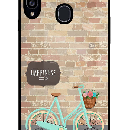 Happiness Artwork Samsung A20s Glass Case Back Cover by Casekaro