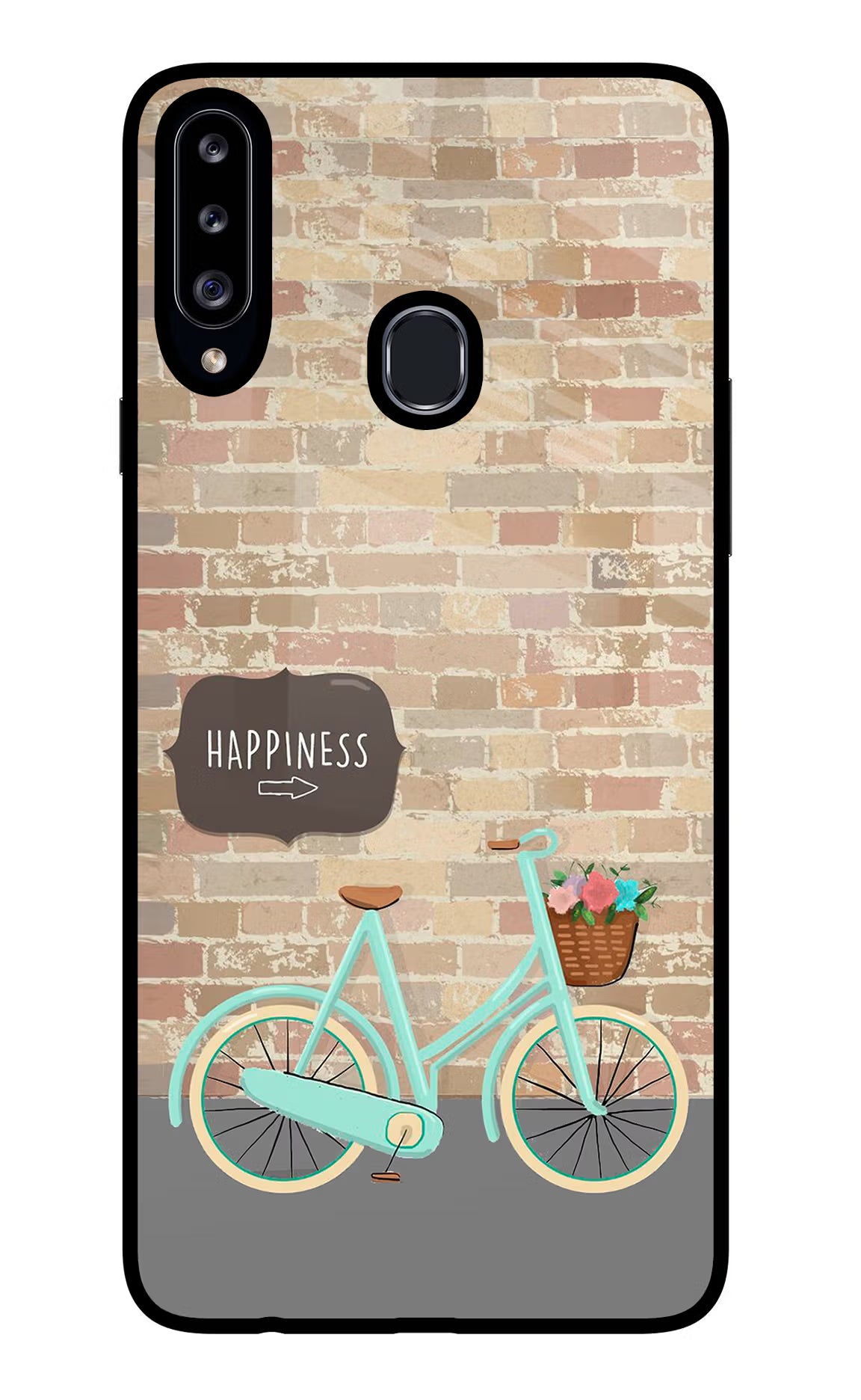 Happiness Artwork Samsung A20s Glass Case
