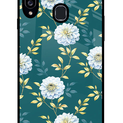 Flowers Samsung A20s Glass Case Back Cover by Casekaro