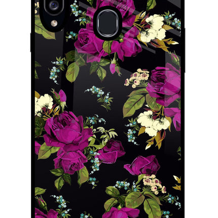 Flowers Samsung A20s Glass Case Back Cover by Casekaro