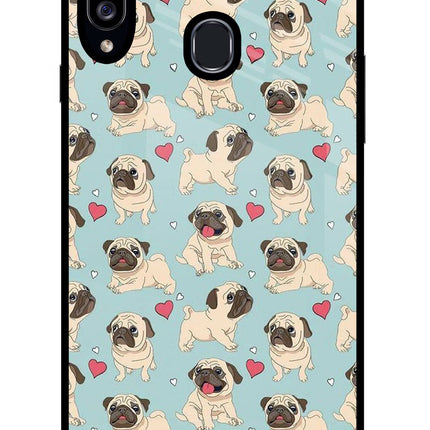 Pug Dog Samsung A20s Glass Case Back Cover by Casekaro
