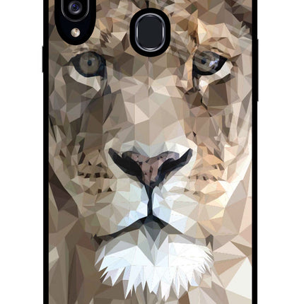 Lion Art Samsung A20s Glass Case Back Cover by Casekaro