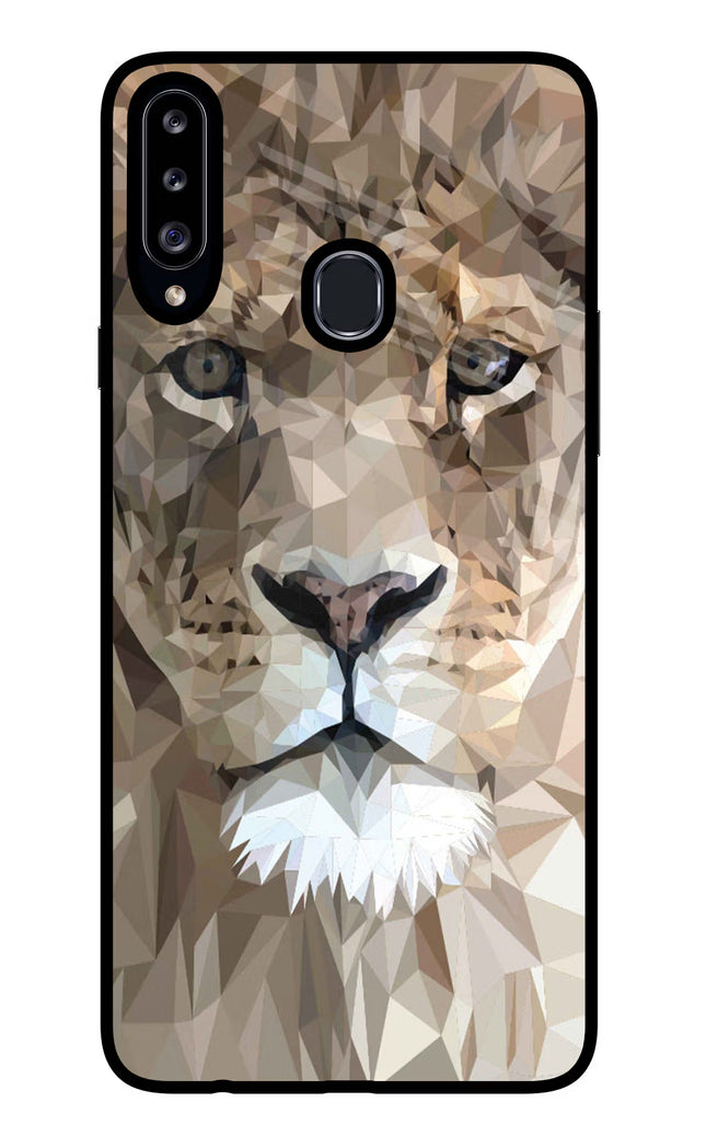 Lion Art Samsung A20s Glass Case Back Cover by Casekaro
