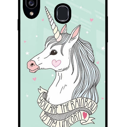 Unicorn Wallpaper Samsung A20s Glass Case Back Cover by Casekaro