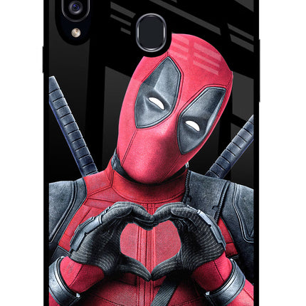 Deadpool Samsung A20s Glass Case Back Cover by Casekaro