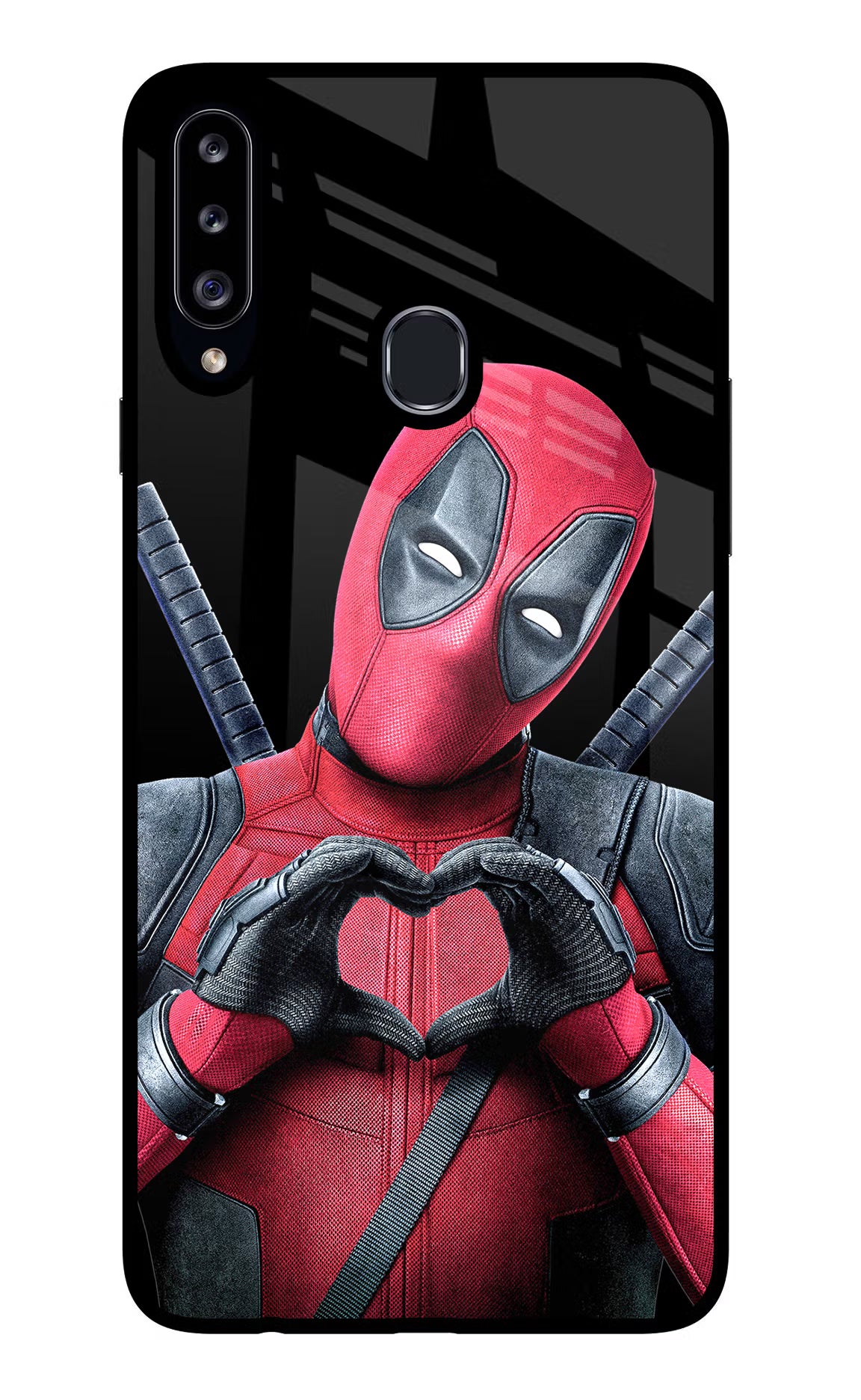 Deadpool Samsung A20s Glass Case Back Cover by Casekaro