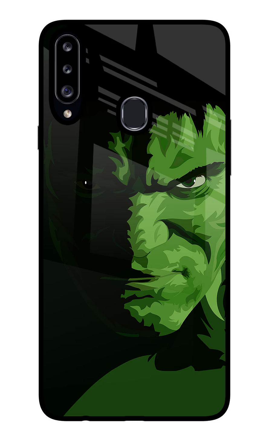 HULK Samsung A20s Back Cover, Glass case