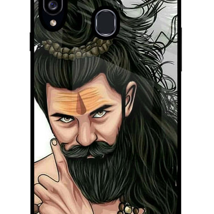 Mahadev Samsung A20s Glass Case Back Cover by Casekaro