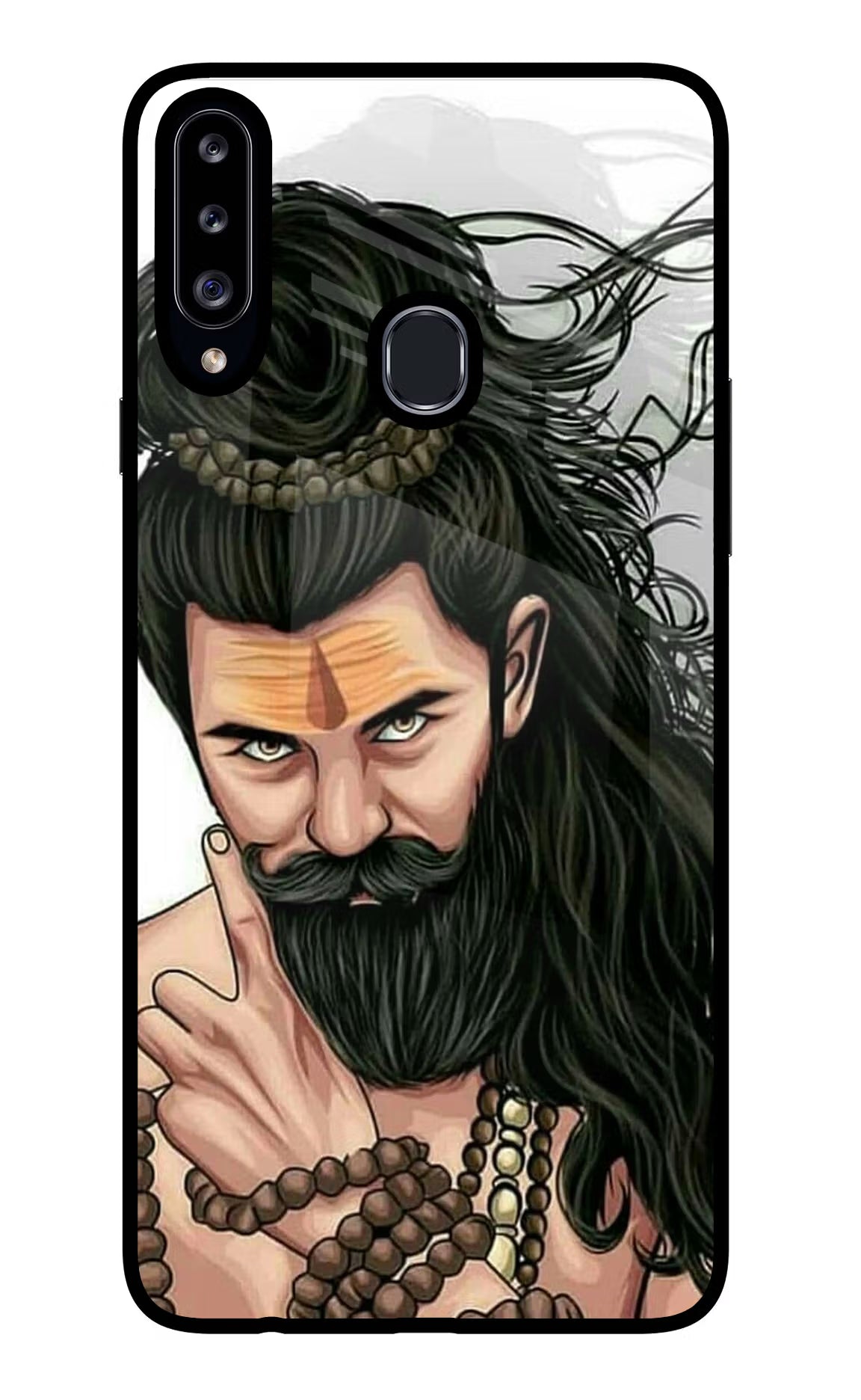 Mahadev Samsung A20s Glass Case