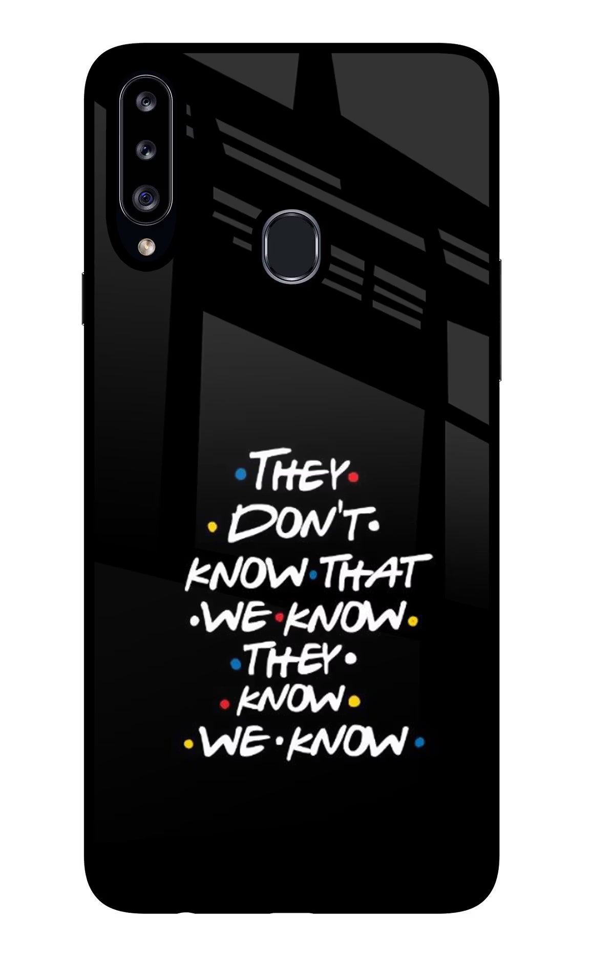 FRIENDS Dialogue Samsung A20s Glass Case Back Cover by Casekaro
