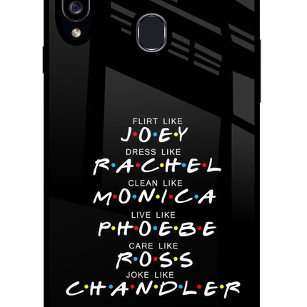 FRIENDS Character Samsung A20s Glass Case Back Cover by Casekaro