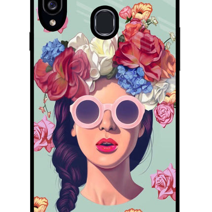 Pretty Girl Samsung A20s Glass Case Back Cover by Casekaro