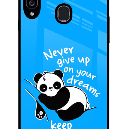 Keep Sleeping Samsung A20s Glass Case Back Cover by Casekaro
