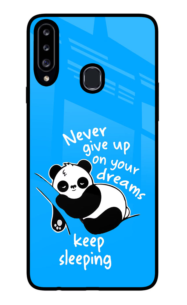 Keep Sleeping Samsung A20s Glass Case Back Cover by Casekaro