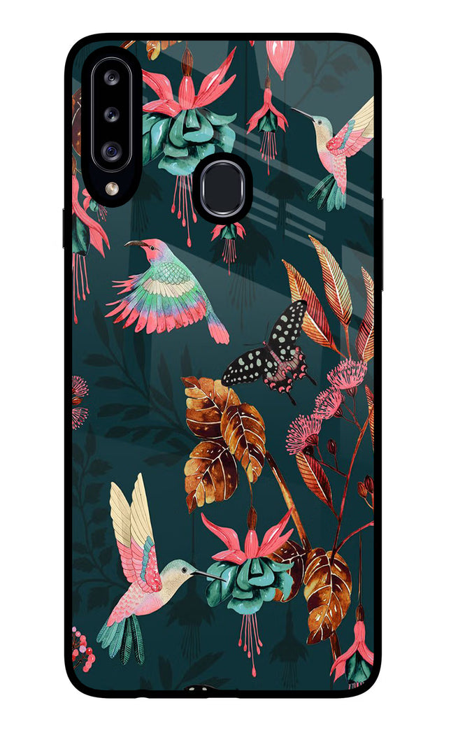 Birds Samsung A20s Glass Case Back Cover by Casekaro