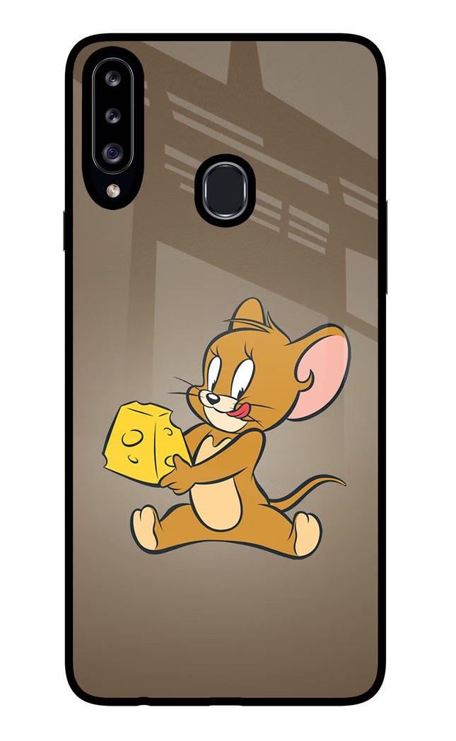Jerry Samsung A20s Glass Case Back Cover by Casekaro