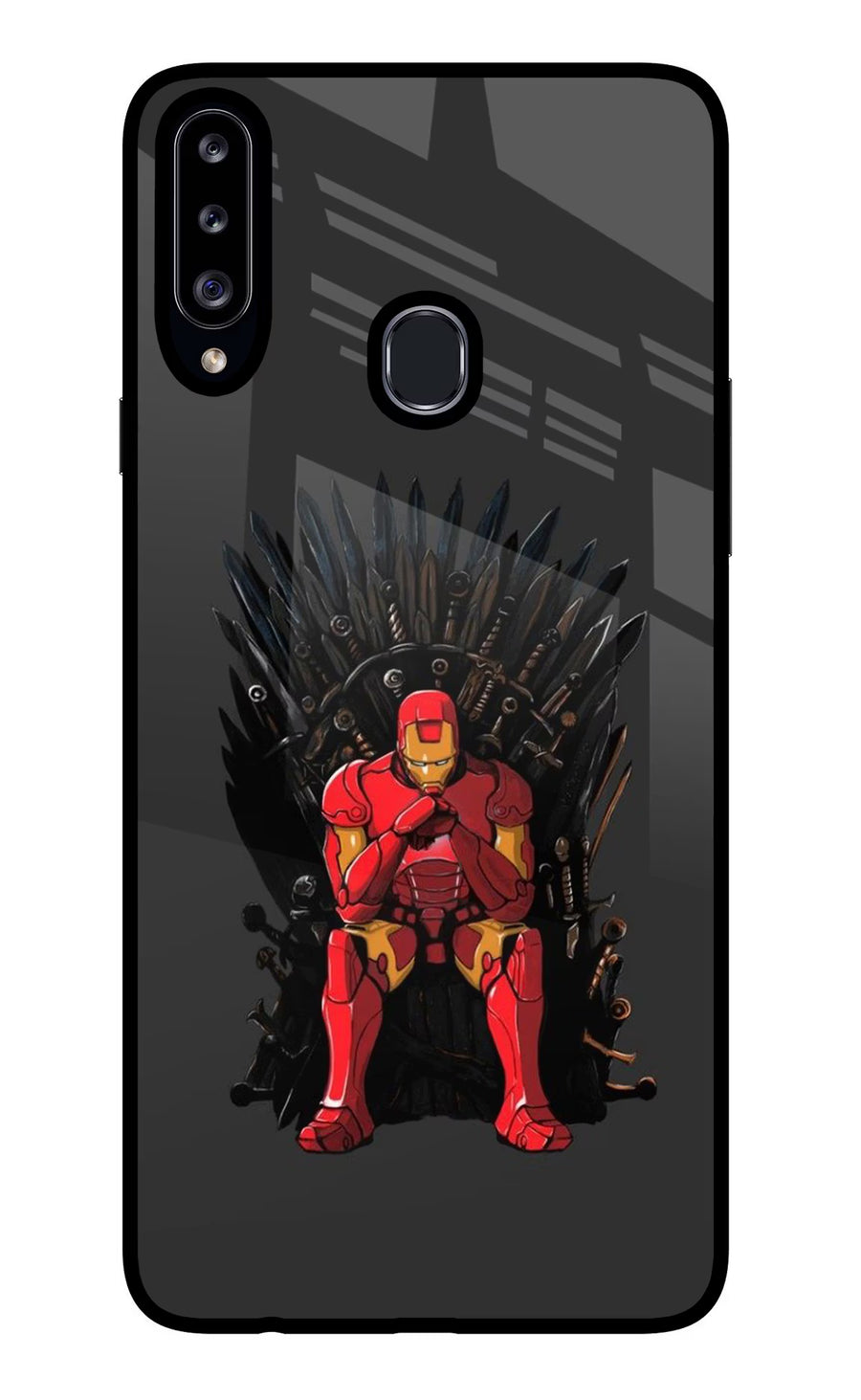 Ironman Throne Samsung A20s Back Cover, Glass case