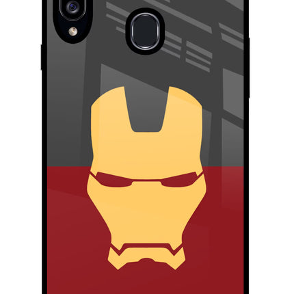 Ironman Samsung A20s Glass Case Back Cover by Casekaro