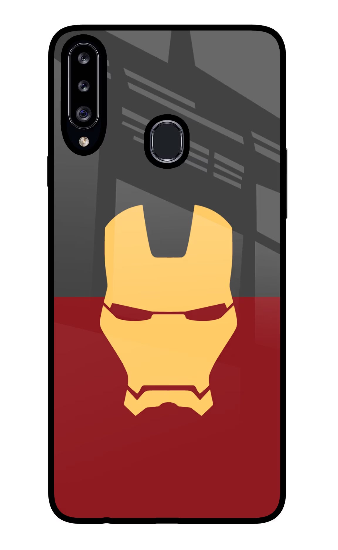 Ironman Samsung A20s Glass Case Back Cover by Casekaro