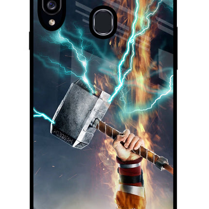 Thor Hammer Mjolnir Samsung A20s Glass Case Back Cover by Casekaro