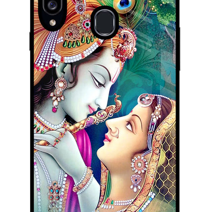 Lord Radha Krishna Samsung A20s Glass Case Back Cover by Casekaro