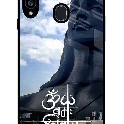 Om Namah Shivay Samsung A20s Glass Case Back Cover by Casekaro