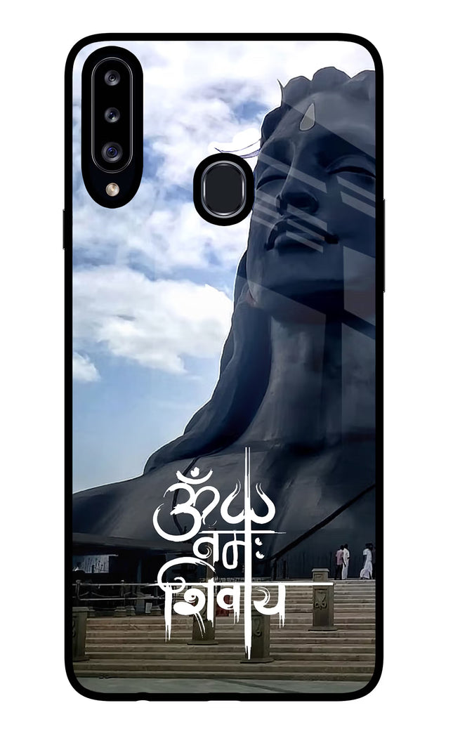 Om Namah Shivay Samsung A20s Glass Case Back Cover by Casekaro