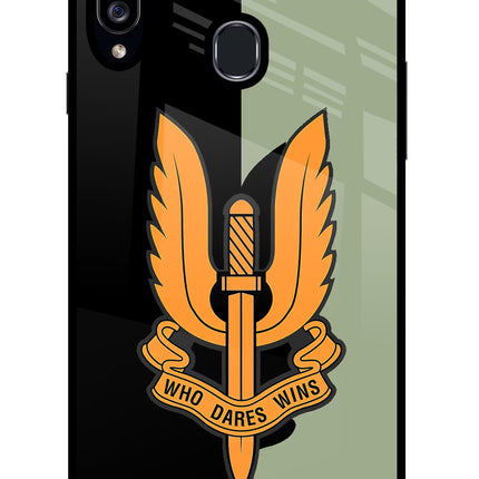 Balidan Logo Samsung A20s Glass Case Back Cover by Casekaro