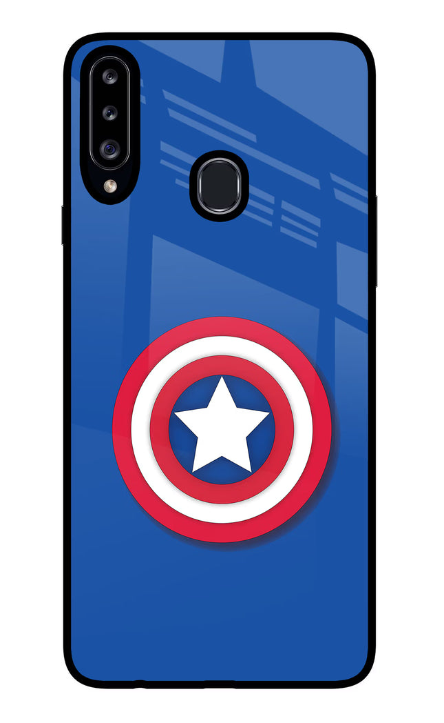 Shield Samsung A20s Glass Case Back Cover by Casekaro