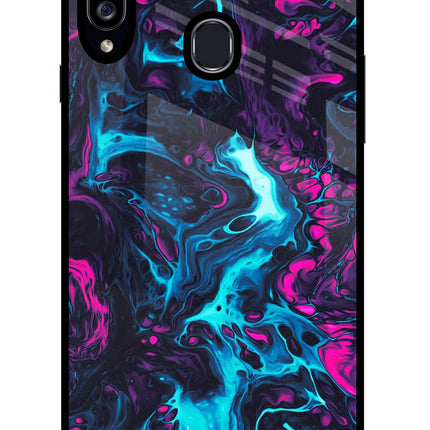 Abstract Samsung A20s Glass Case Back Cover by Casekaro