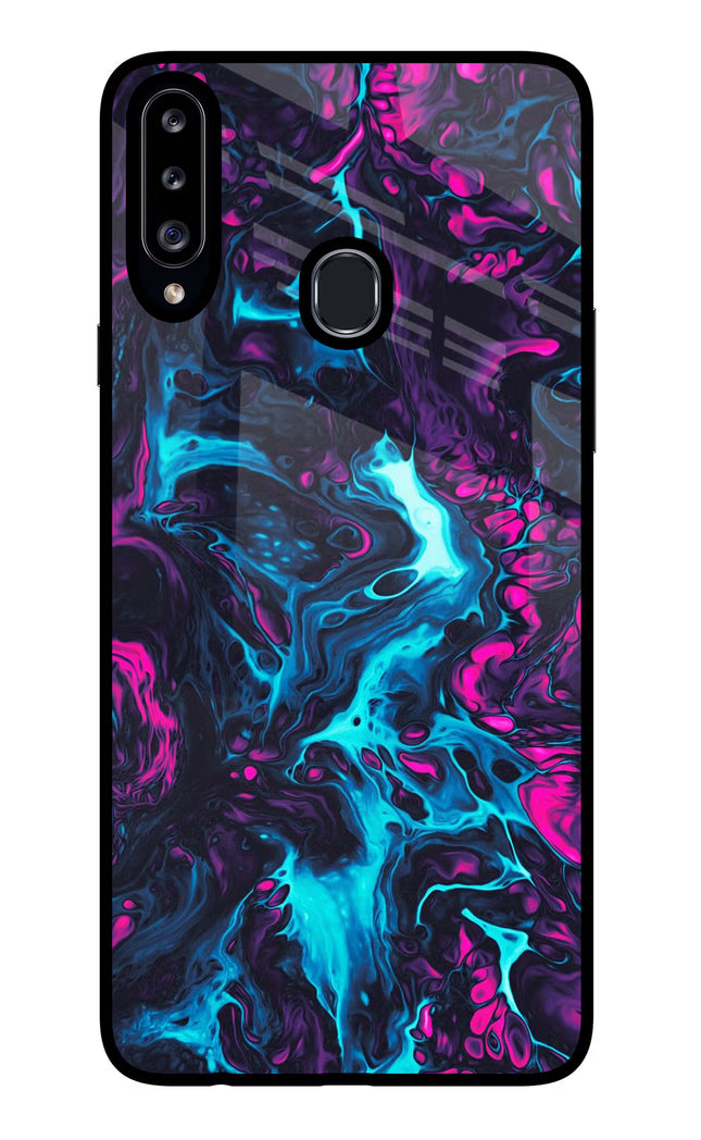 Abstract Samsung A20s Glass Case Back Cover by Casekaro