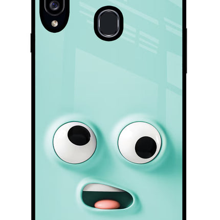 Funny Cartoon Samsung A20s Glass Case Back Cover by Casekaro