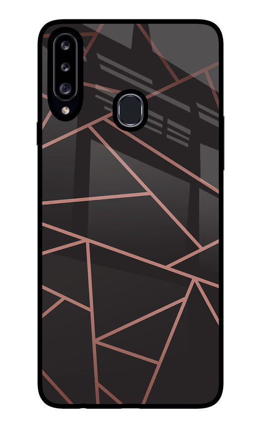 Geometric Pattern Samsung A20s Glass Case