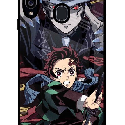 Demon Slayer Samsung A20s Glass Case Back Cover by Casekaro