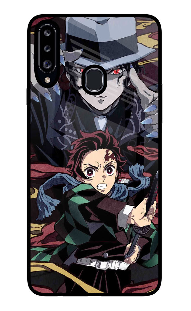 Demon Slayer Samsung A20s Glass Case Back Cover by Casekaro